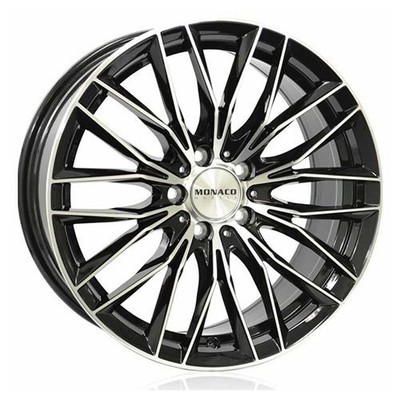 1x MONACO WHEELS MONACO GP2 black gloss polished 8.0Jx18 5x108 ET45