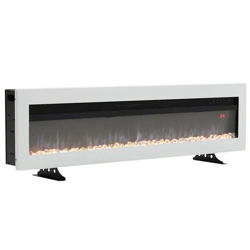 Electric 70" Wall Fireplace LED Inset Into Crystal Fire Freestand/Insert Mounted - Picture 4 of 30