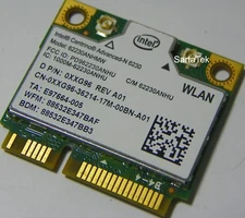  OEM Dell XXG96 Advanced-N 6230 62230ANHMW dual a/b/g/n WiFi BT PCIe Half