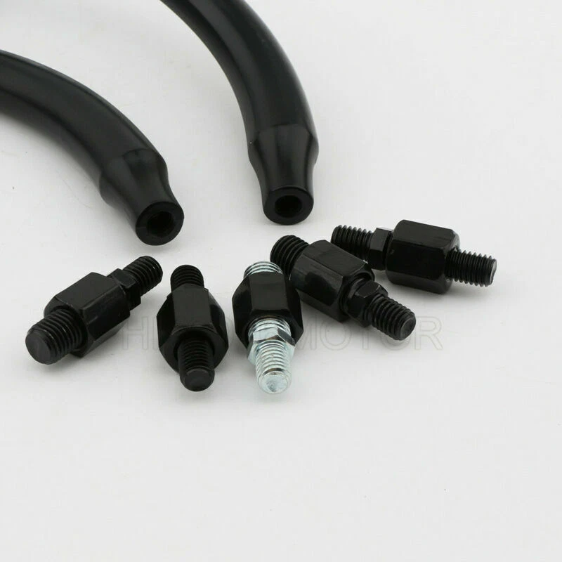 Espejos retrovisores laterales negros para motocicleta Kawasaki Vulcan 900 VN900C personalizados Foto 4 de 4