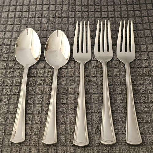 Platos Camping Vajilla De Acero Inoxidable Brillante Oneida - Patrón Cresta, Elección De Piezas, Plata Nueva Vajilla Oneida Cresta