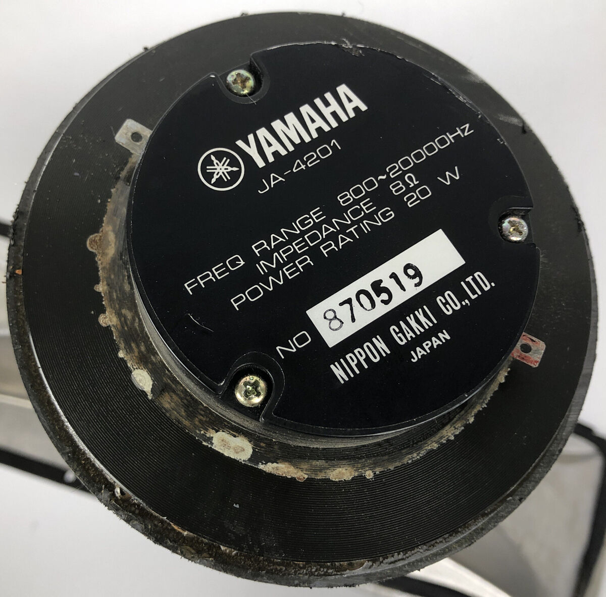 Yamaha JA 4201 S4115h Tweeter 8 Ohms Original for sale Yamaha JA 4201 S4115h Tweeter 8 Ohms Original for sale