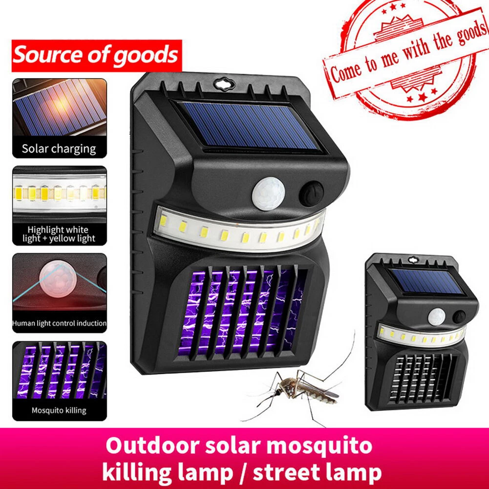 2 in 1 Solar Mosquito Killer Lamp PIR Motion Sensor Garden Street
