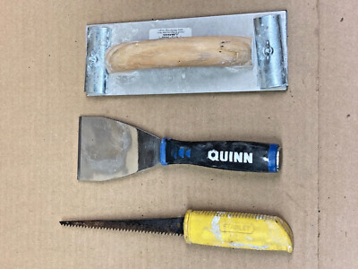 Shop Cleanout ~ Lot of  ~ Drywall Tools Keyhole Saw Putty Knife & Sanding Block