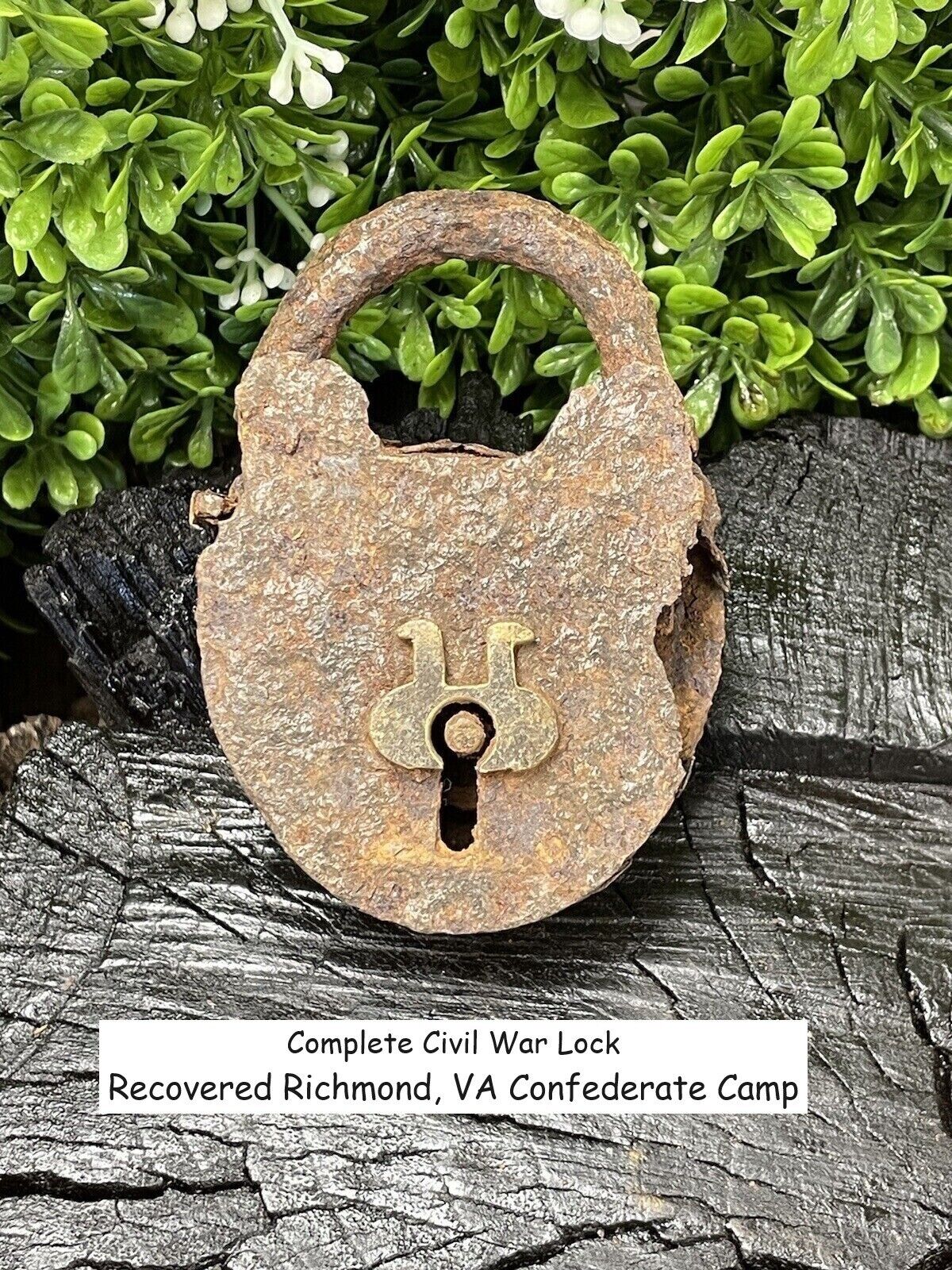 Old Rare Vintage Antique Civil War Relic Lock Recovered Richmond, VA Confederate