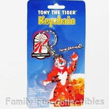 KELLOGG~1998 Creative Imaginations Key Chain Ring~Tony Tiger~Frosted Flakes~MOC