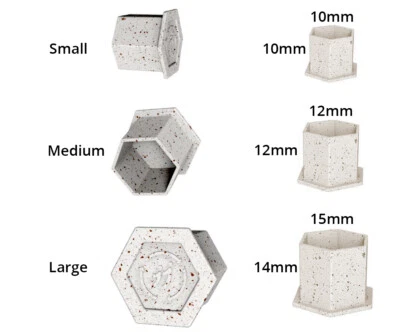 ECO-Friendly Tattoo Ink Cups Wheat Straw Material 3 Different Type 50PCS pack UK