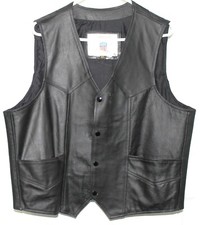 Vanguard men's leather vest with eagle