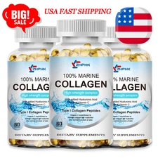 Marine Collagen 180 Softgels Protein Get Healthier Skin Sleep Better Anti-aging