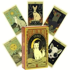 Cats Rule the Earth Tarot Deck – 78 Cards – Cute Cat-Themed Divination Gift Set