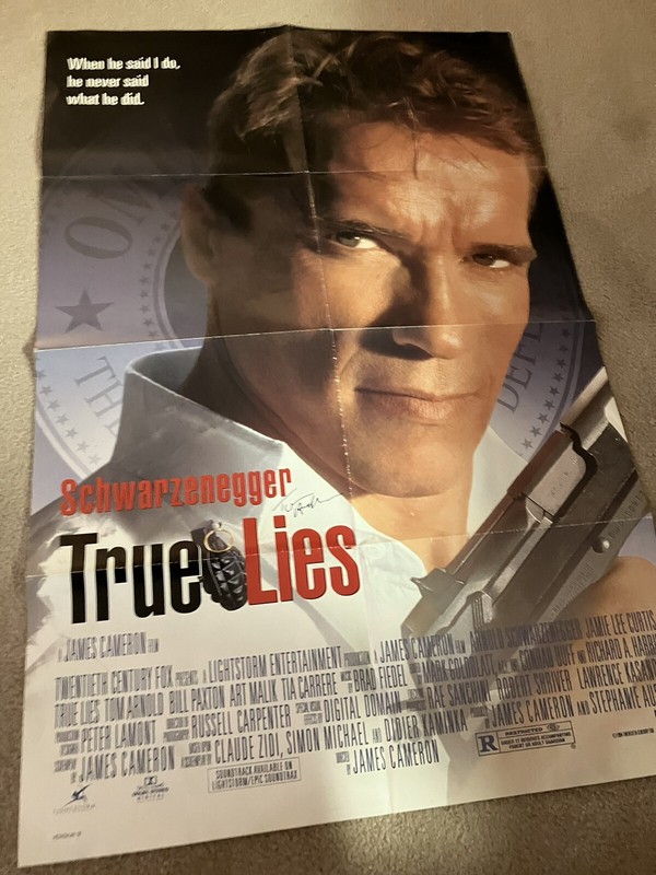 Tom Arnold Signed True Lies Poster