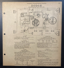 Early 1933 Dodge Model Do Late 1933 Dodge Model Do Auto Electrical Schematic