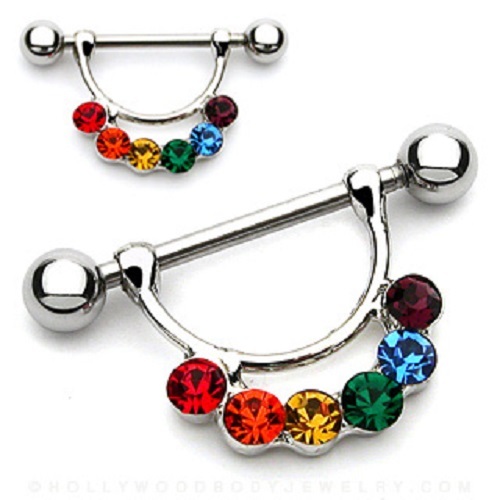 1 x Nipple Bar / Shield - UK SELLER - 316L Surgical Steel - Barbell Piercing New - Picture 48 of 99