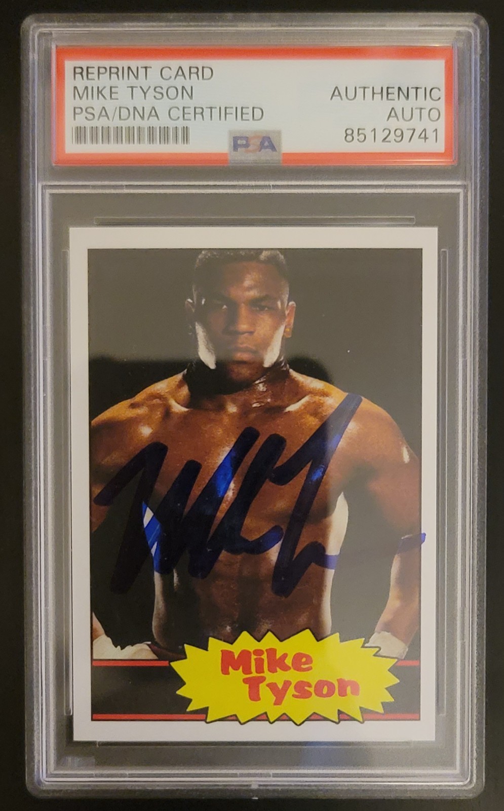 Mike Tyson Boxing PSA/DNA Authentic On Card Auto Autograph Reprint Boxing Card