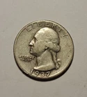 1937-P WASHINGTON 90% SILVER QUARTER LOWER MINTAGE 25C FREE SHIPPING