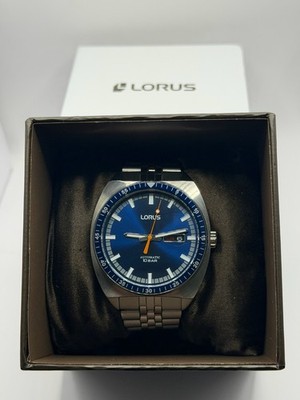 Lorus Automatic Y676-X067 Day Date Blue Dial Running Boxed B452