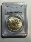 1923-S PEACE SILVER DOLLAR PCGS MS63 BETTER DATE