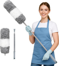 2025 Upgraded Microfiber Feather Duster for Cleaning Extendable 110 Inches Long