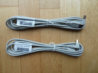 2 x  USB  Kabel A Stecker auf B Stecker Drucker Scanner Siemens Telefon grau