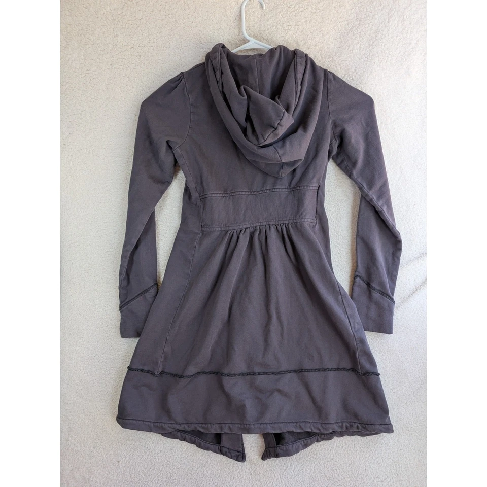 Prairie Underground Cloak Hoodie Womens Medium Long Black Full Zip Pockets - Image 2 of 4