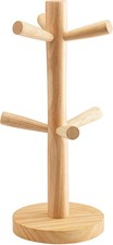 Wooden Mug Holder Tree with 6 Hooks Mug Stand Mug Rack Coffee Cup Holder Mug Han