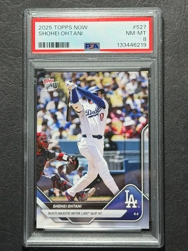 2025 TOPPS NOW #527 SHOHEI OHTANI PSA 8 NM-Mint 1000th HIT Dodgers  6235