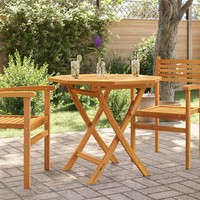 Klappbarer Gartentisch 85X85X76 Cm Teak Massivholz