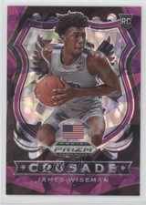 2020 Panini Prizm Draft Picks Crusade Purple Ice 54/149 James Wiseman #82 12kd