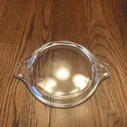 Vintage Pyrex Lid Clear 474 Round Tab Handles Replacement 7.5" Casserole