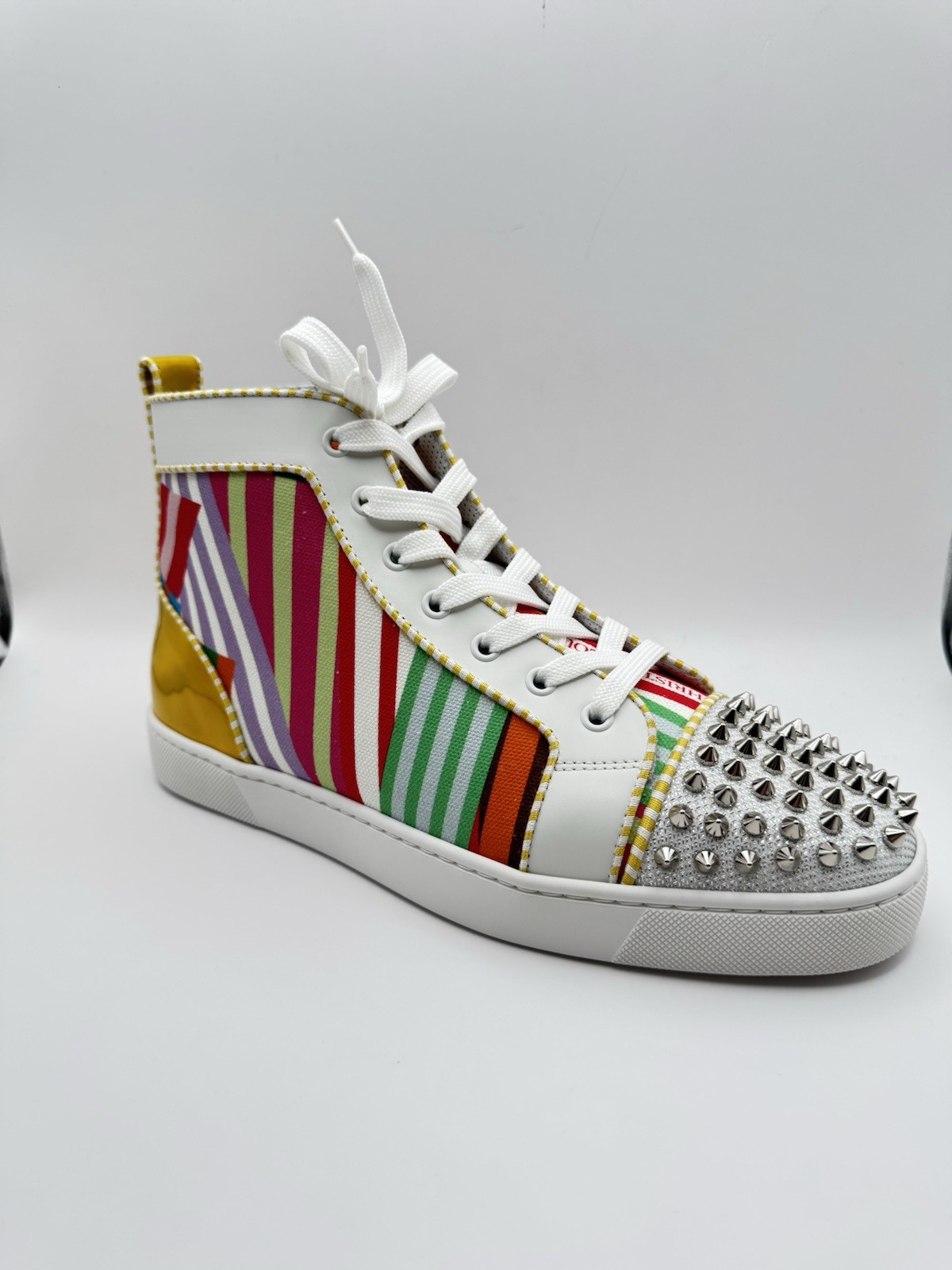 $1,295  CHRISTIAN LOUBOUTIN Lou Spike Orlato High-Top Sneakers (42 EU; 9 US) NEW image 10