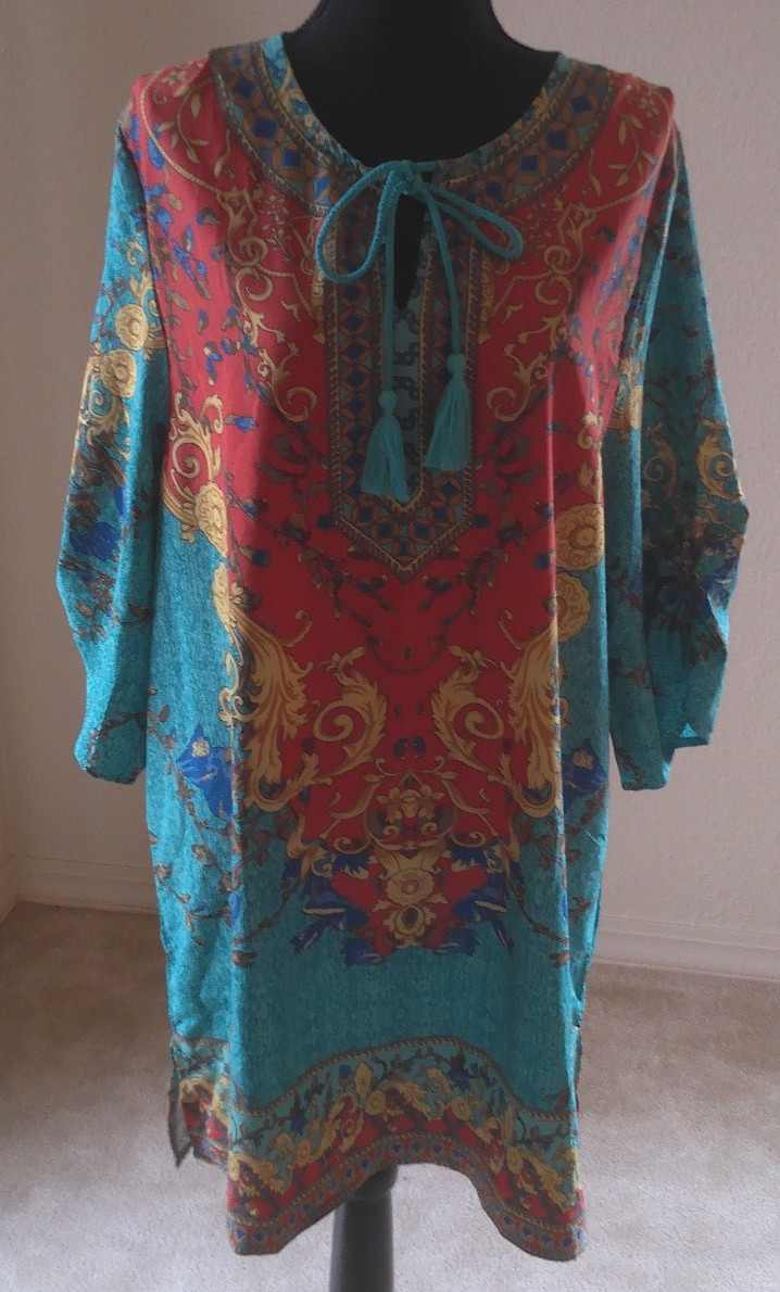 URBAN COCO XXL NWT WOMENS MULTI-COLORED BOHO DRESS 	BN231