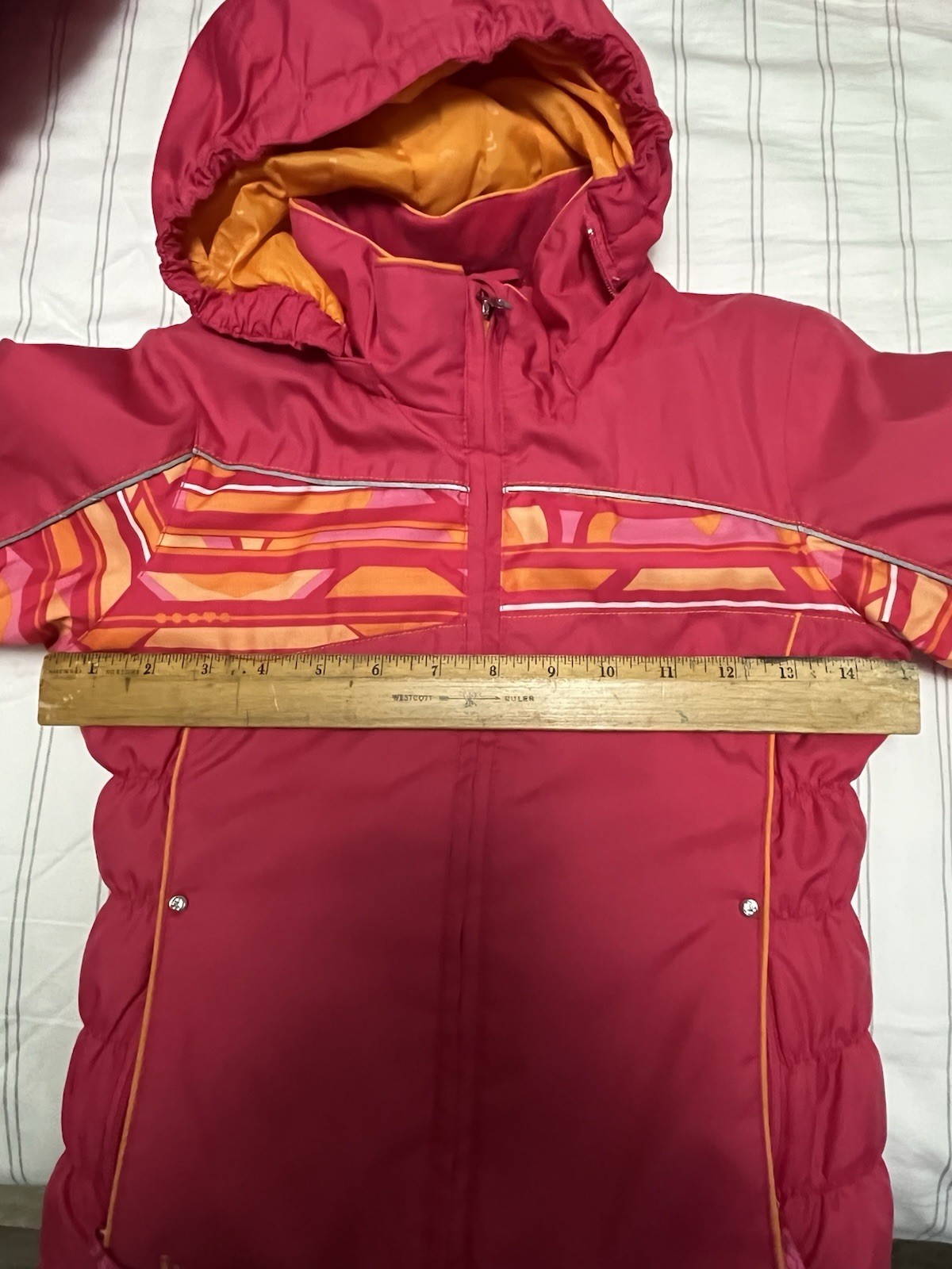 JUPA Snowsuit Toddler Girl 3T Winter Jacket Pants /bibs Pink/ Orange+ Extras image 4