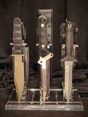 Puma Tac 1 Fighting Universal Linkable KNIFE & SHEATH Display Stand- Knox Knives
