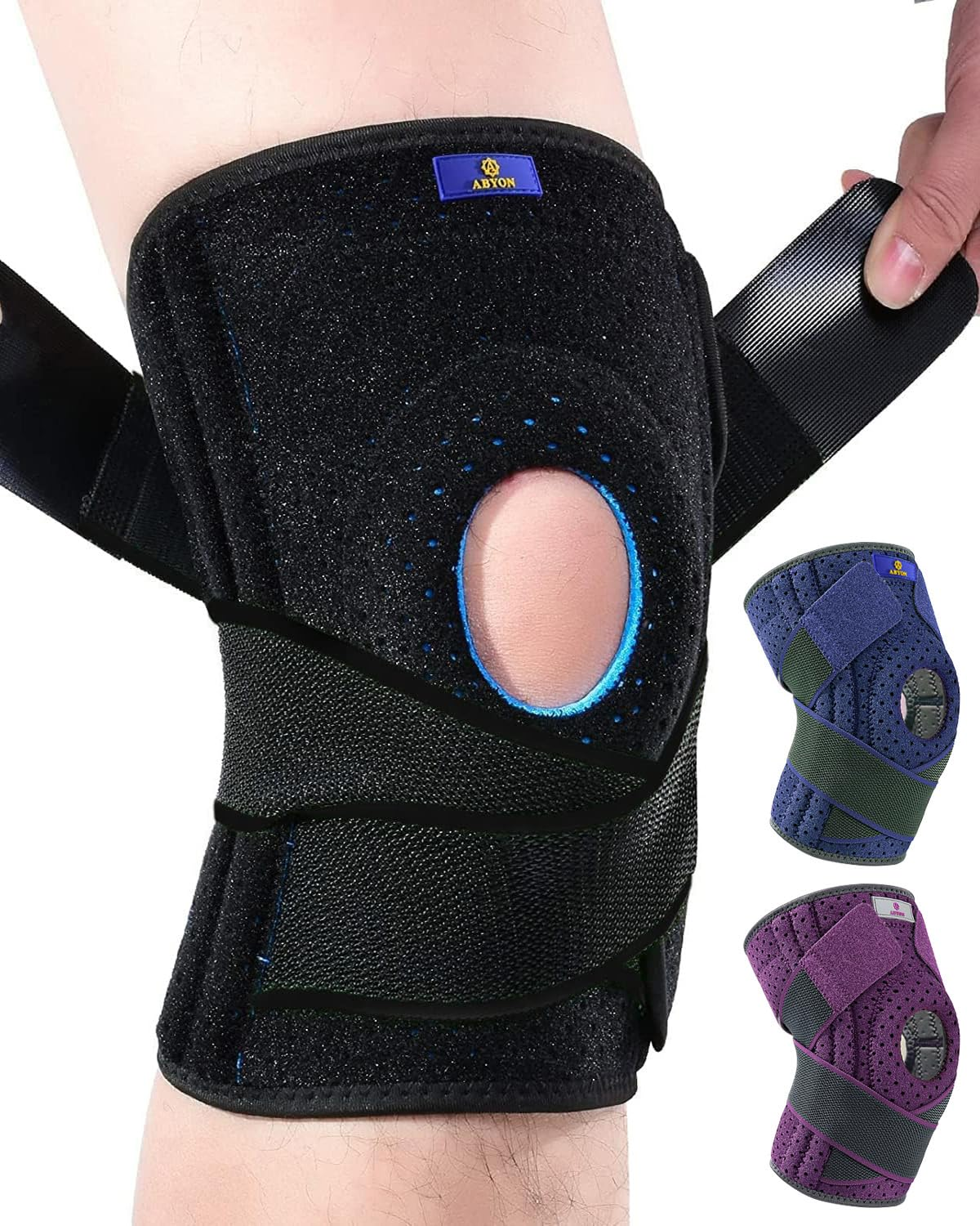 Knee Support for Men and Women| Adjustable Non-Slip Knee Brace with Side Stabili