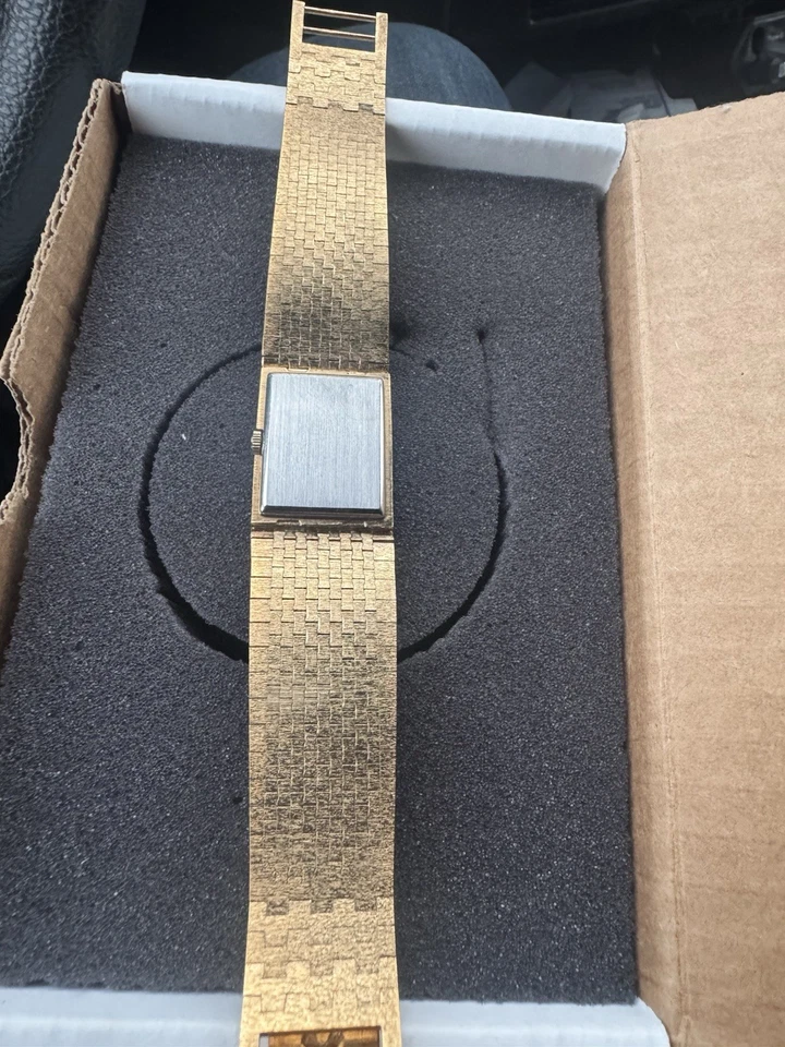 OMEGA Vintage Swiss Gold Plated Mesh Band 1980s Men’s Watch - Image 2 of 4