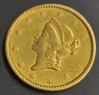 1851 Gold $1 Liberty Head Gold Dollar Type 1