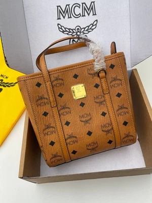 MCM Mini tote Bag Boston Cognac Vintage classic shoulder bag