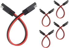 5PCS SAE Connectors Quick Disconnect Wire Harness,2 Pin SAE Plug with 12 Gauge 