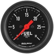 Autometer Z Electrical Fuel Pressure Gauge 2 116 Dia Black Face 2660