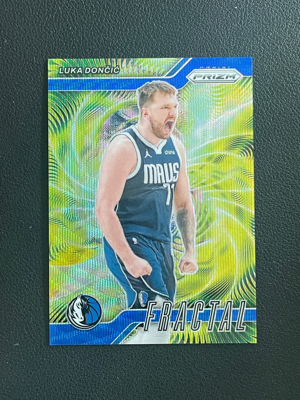 Luka Doncic 2024-25 Panini Prizm Fractal Blue Wave Prizm 175/175 #4