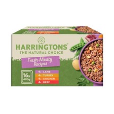 Harringtons Grain Free Adult Dog Food 16x400g Chicken Lamb Beef Turkey Naturals 3.11 per kilo