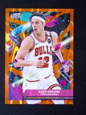 12/25 JSY# 1/1 2025-26 Topps Cosmic Chrome Zach Collins #86 Orange Galactic