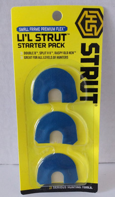 HS Strut  Small Frame Turkey Calling Mouth Calls LI'L STRUT  Starter (3) Pack