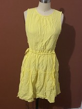 Gap Women’s Side Tie Cut Out Mini Dress Size Small Yellow