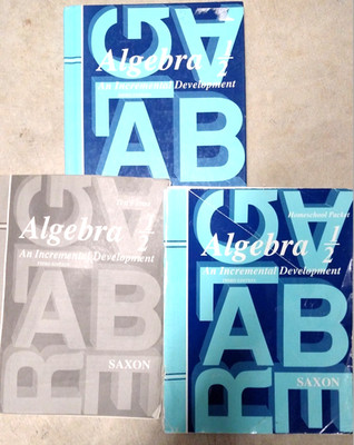 Saxon ALGEBRA 1/2  Kit (Third Ed): Text, HS Packet + Test Forms - VERY GOOD