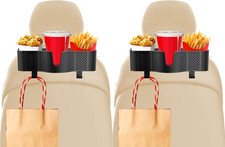 3-In-1 Car Headrest Backseat Organizer with 3.7" Backseat Cup Holder for Car, Se