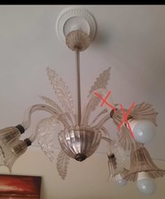 Lampadario Ercole Barovier E Toso 4 Braccia Venezia 1960