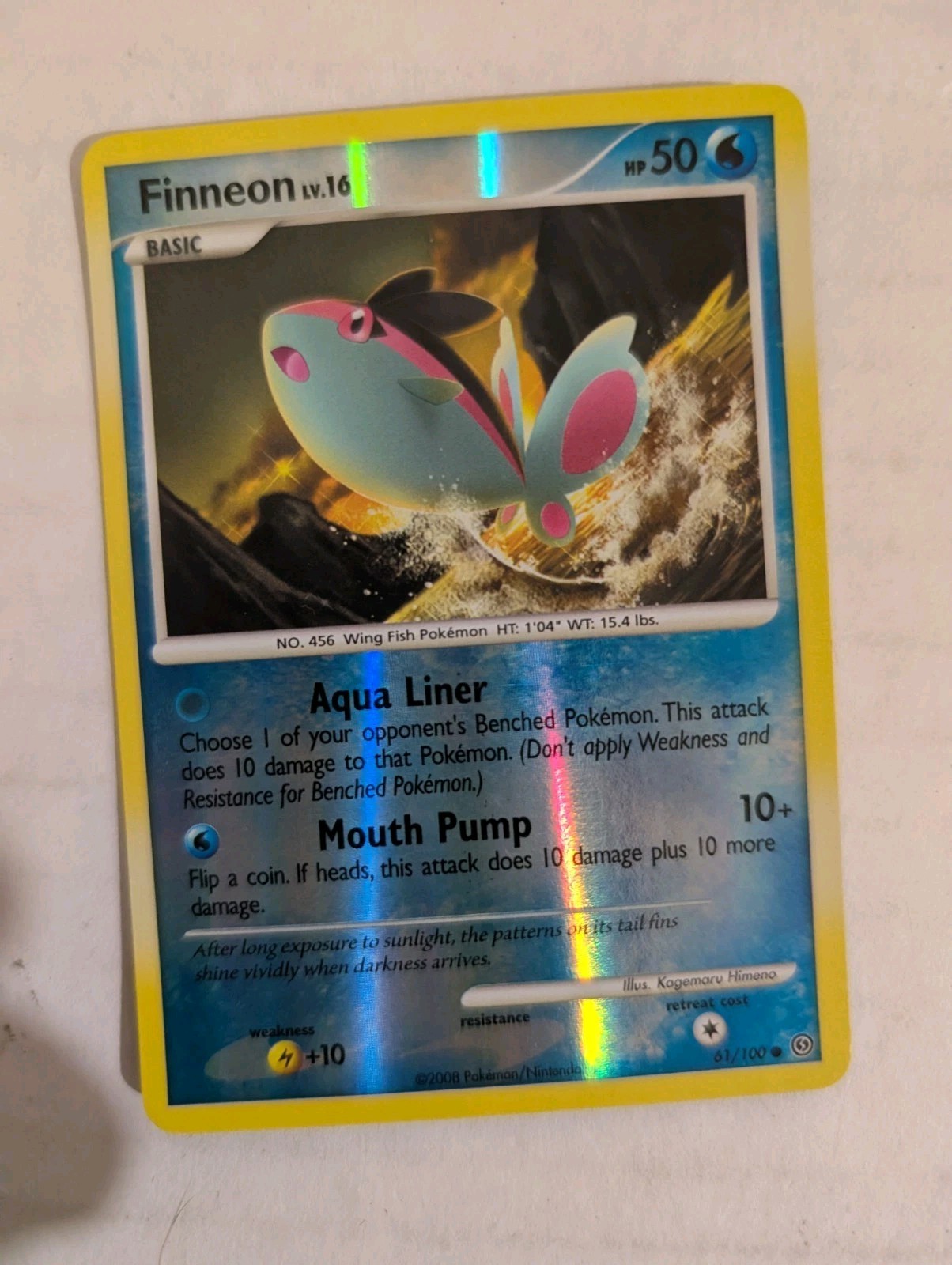 Pokemon Finneon 61/100 Stormfront Reverse Holo Common LP