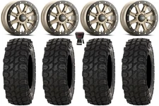 ITP Inertia Bdlk 15" Wheels Br +40mm 35" XComp ATR Tires RZR XP 1K / PRO XP