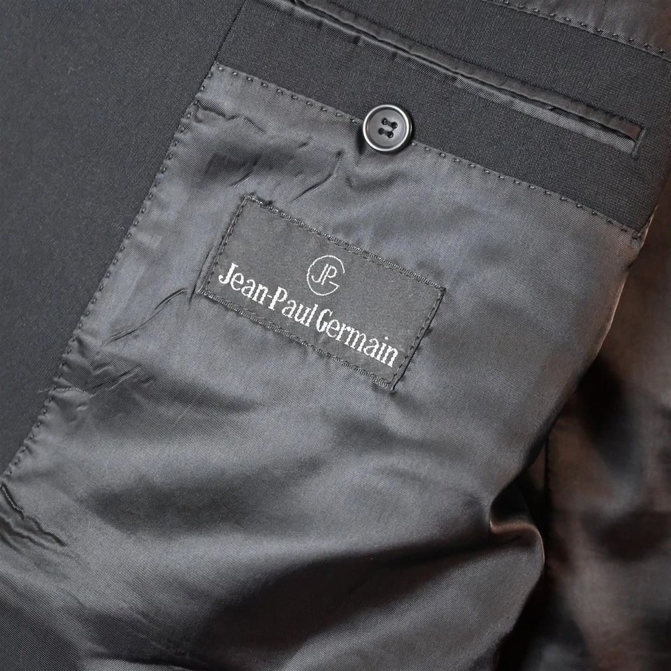 Jean-Paul Germain 58R Negro Lana Hombre Blazer Traje Chaqueta Abrigo Deportivo Foto 4 de 4